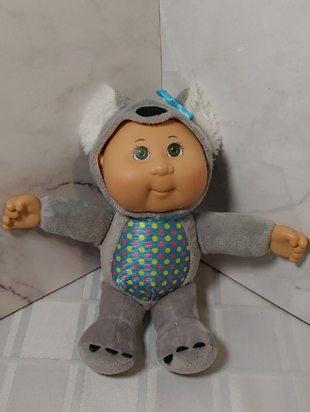 (3/$20) Cabbage Patch Kids 2021 Gray Plush Boy Doll in Koala Bear Costume, 10"